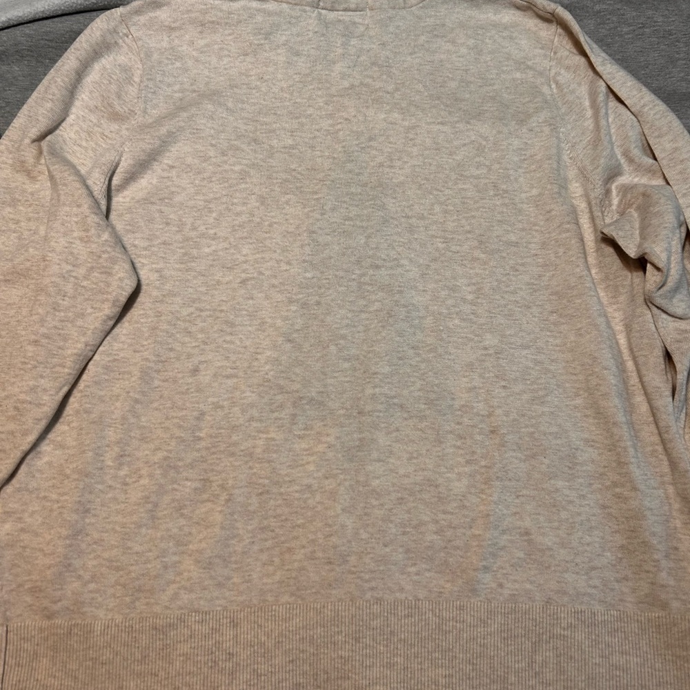 Lands' End women’s 2X Cream Sweater with Festive Design - Picture 4 of 5